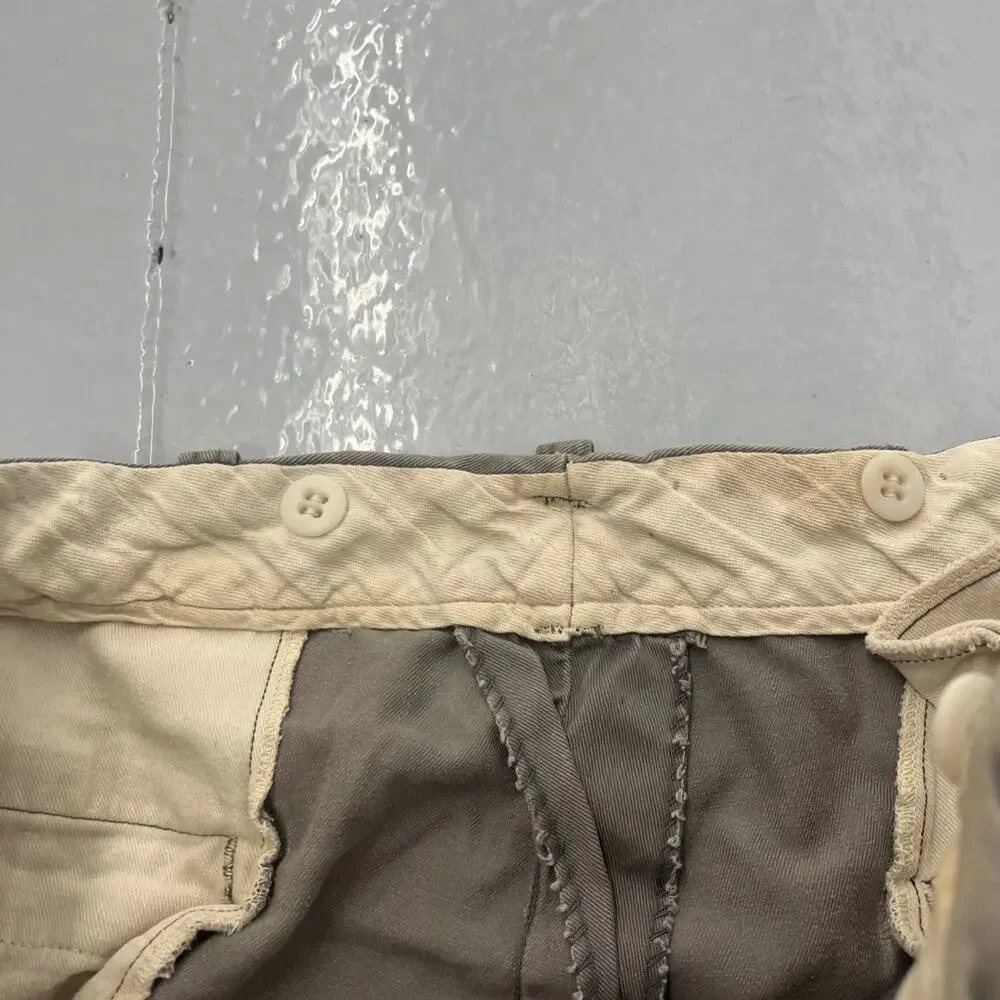 Vintage 50s Grey Sanforized Sail Cloth Workwear Chinos 36x32